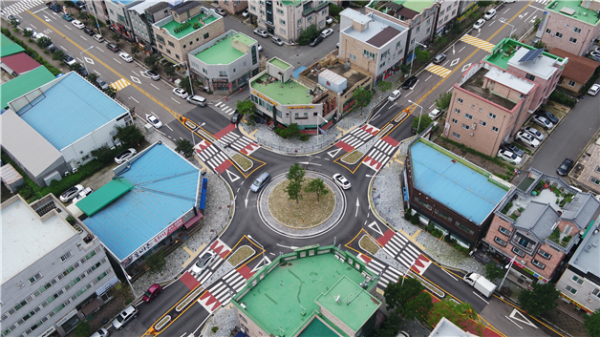 충북 청주시 회전교차로. [청주시 제공]