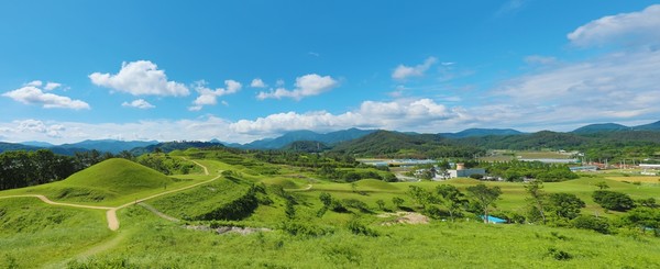 말이산고분군 전경. [함안군 제공]