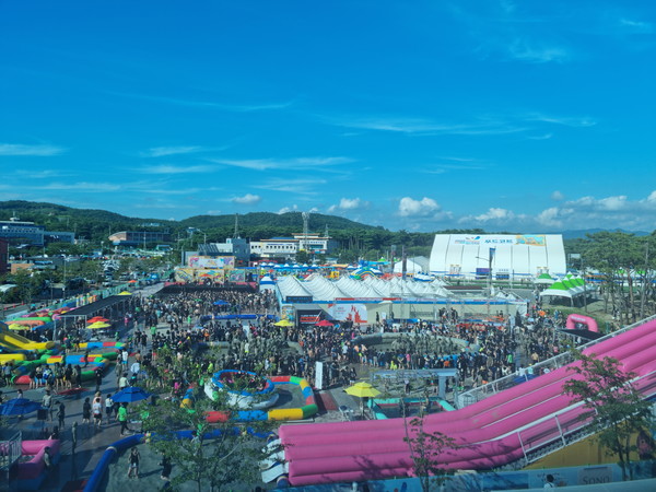 충남 보령시 대천해수욕장은 연일 찾아오는 관광객들로 북적이고 있다. [보령시 제공]