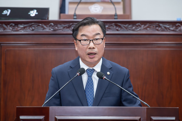 제69회 임시회 개회에서 자유발언을하는 박두형 의원 [여주시의회 제공]