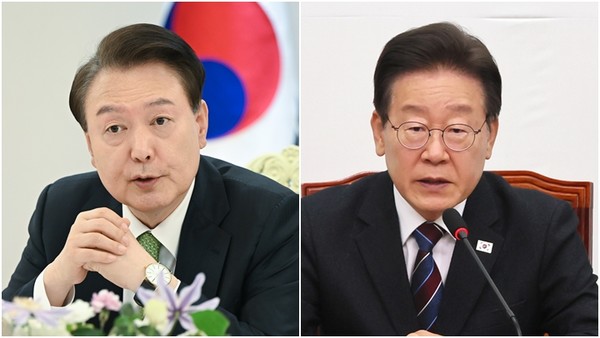 윤석열 대통령(왼쪽)과 더불어민주당 이재명 대표 [연합뉴스]