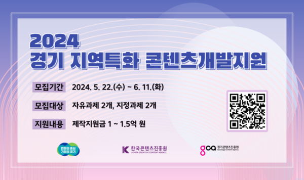 ‘2024 경기 지역특화 콘텐츠개발 제작지원’ 사업 홍보물. [경콘진 제공]