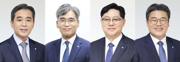 (왼쪽부터) 백창열·김규섭·이건홍·이승은 신임 부행장. [사진=IBK기업은행]